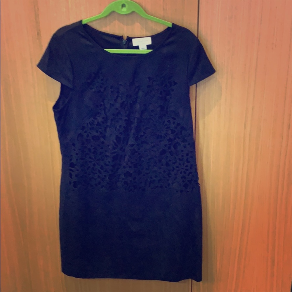 Gorgeous faux suede A-line dress